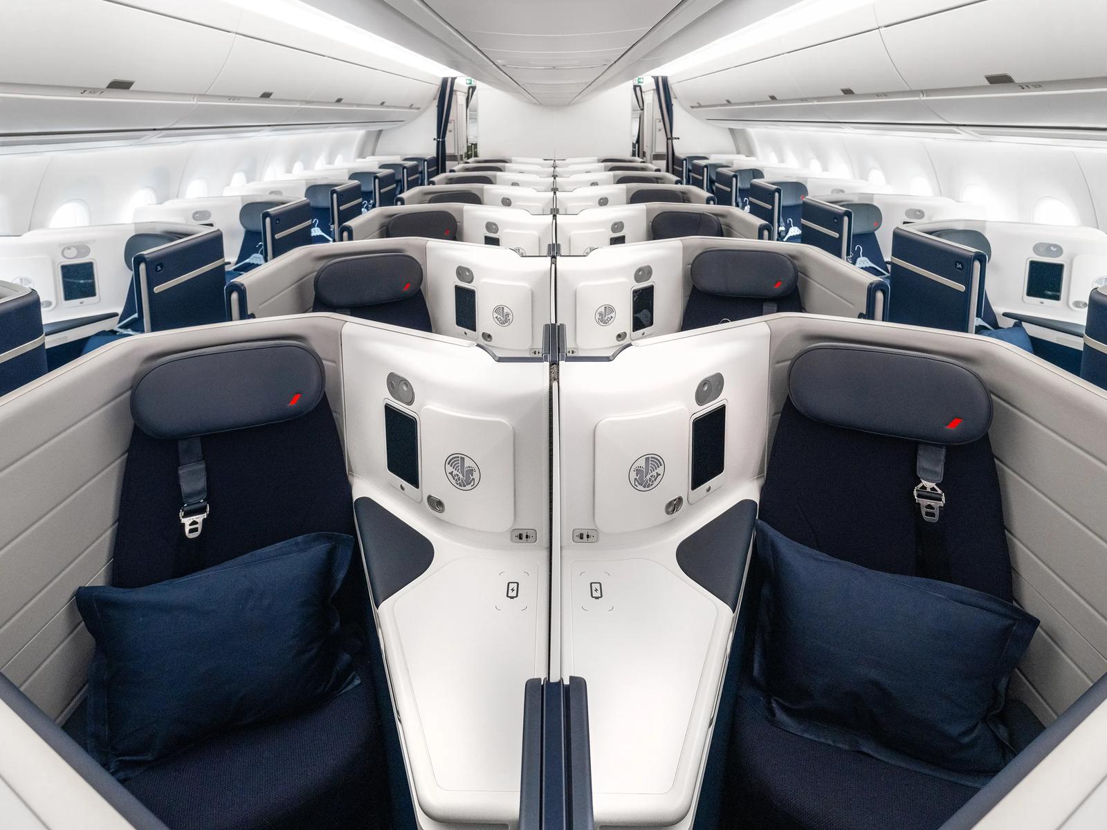 エールフランス A350-900のビジネスの客室