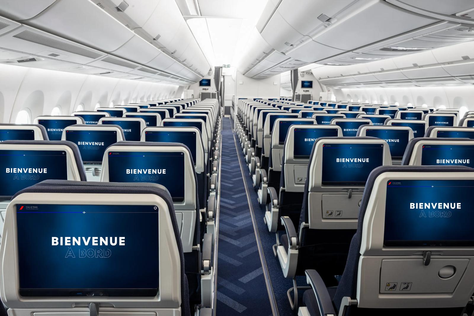 エールフランス A350-900のエコノミーの客室