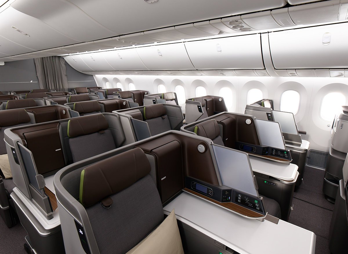 エバー航空 787-9のビジネスクラス