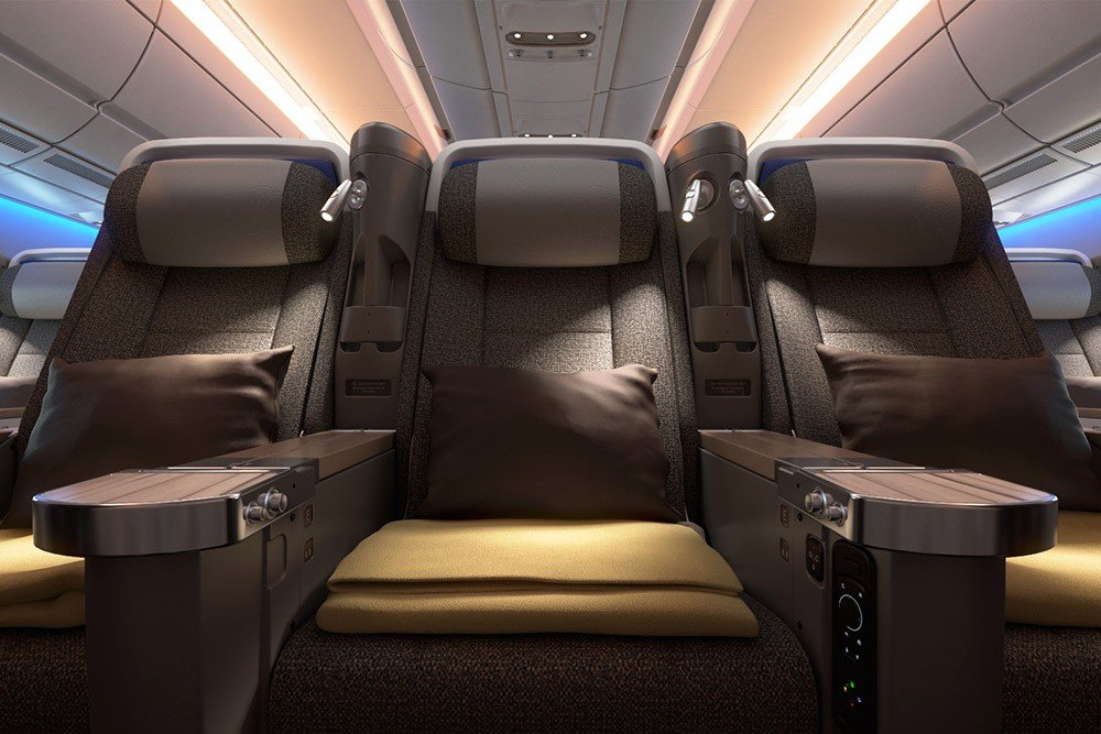 チャイナエアライン A350-900 プレミアムエコノミークラス(3)