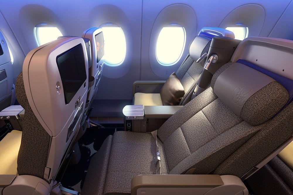 チャイナエアライン A350-900 プレミアムエコノミークラス(4)