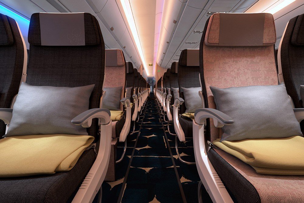 チャイナエアライン A350-900 エコノミークラス(2)