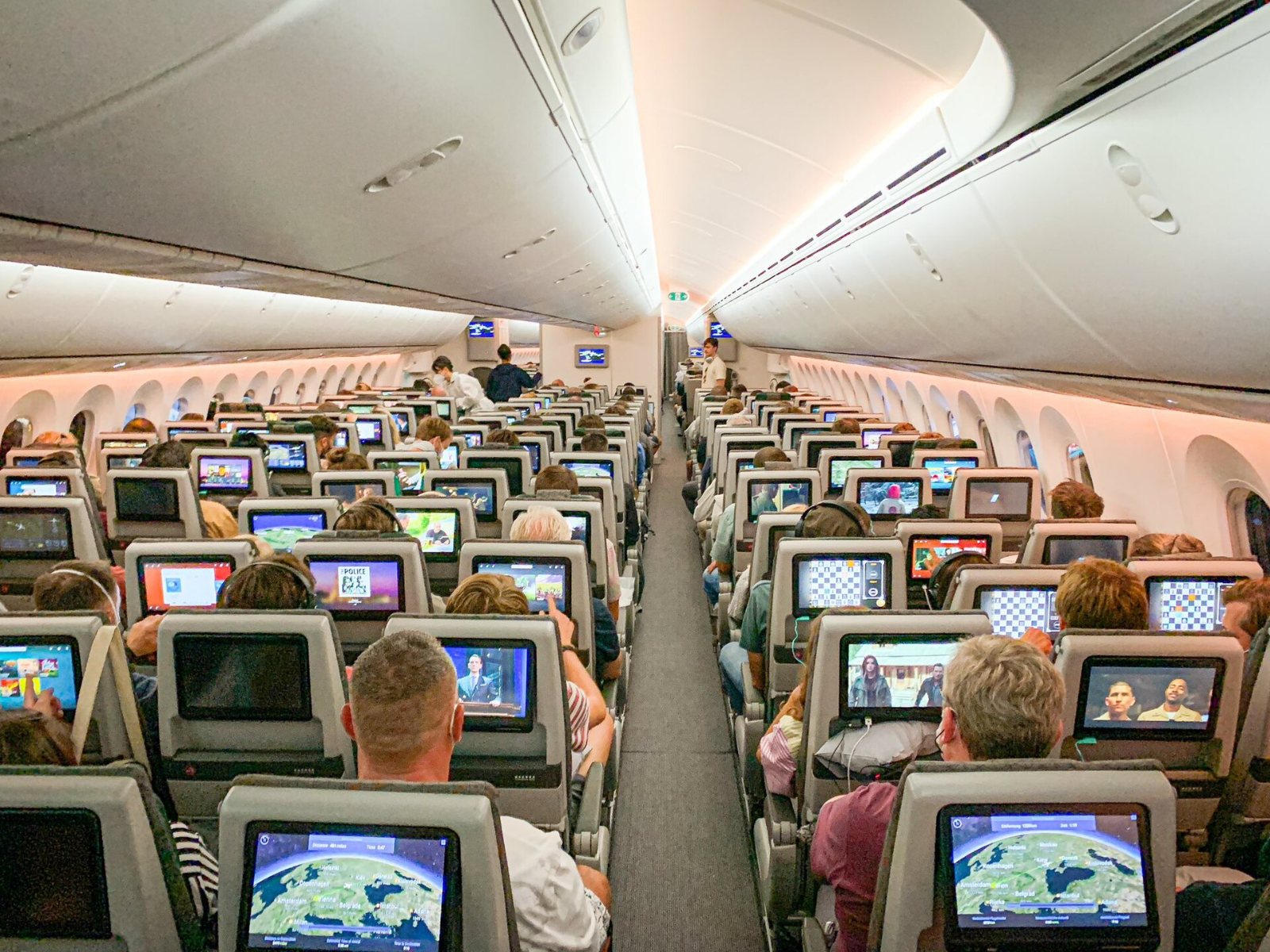エバー航空 787-10のエコノミークラス