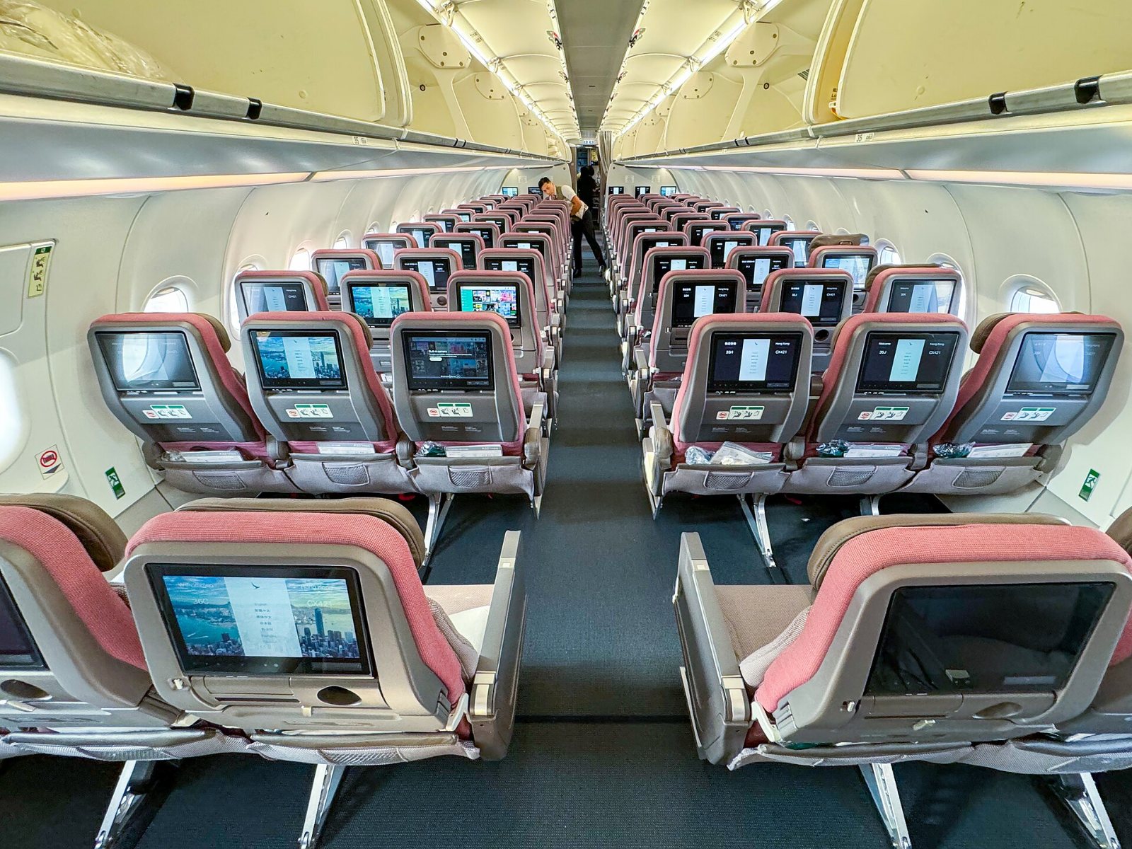 キャセイパシフィック A321neoのエコノミークラス