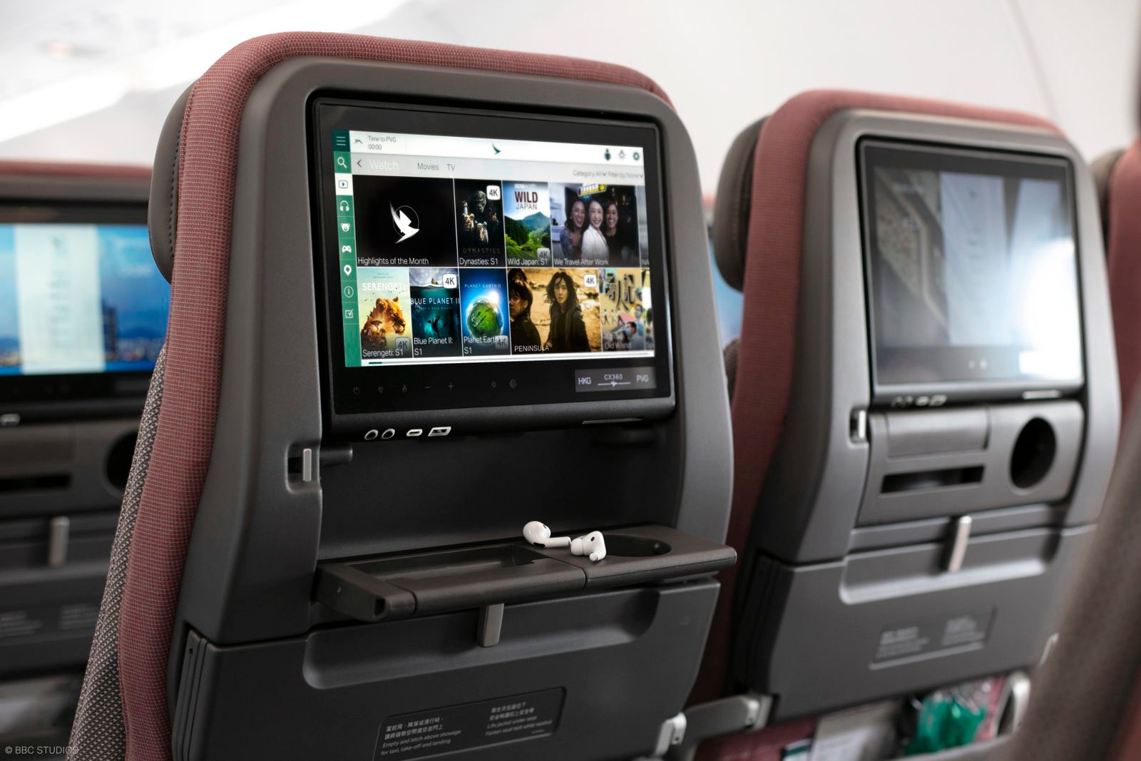 キャセイパシフィック A321neoのエコノミークラス