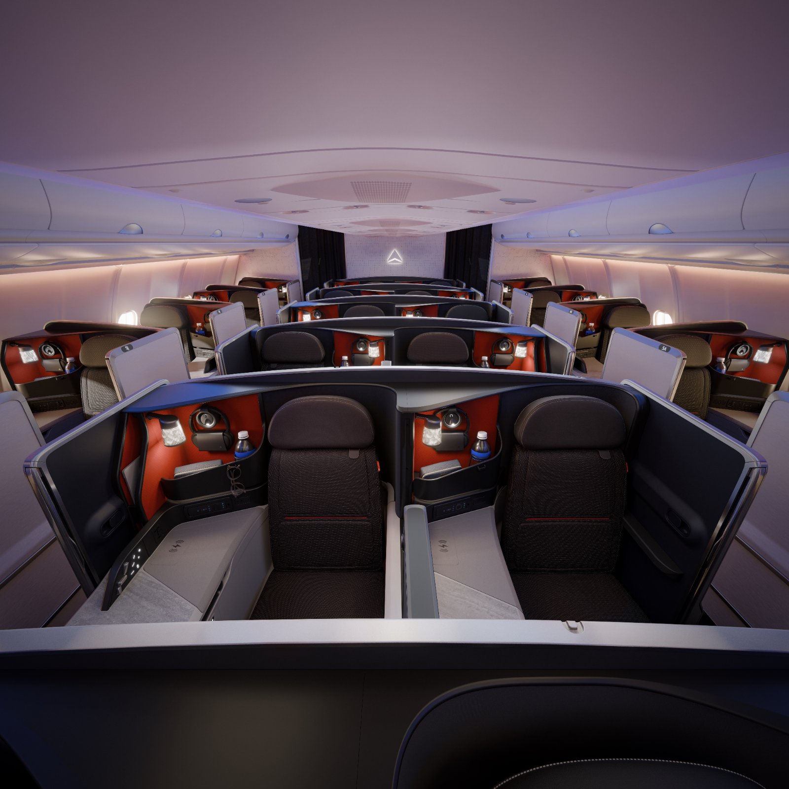 デルタ航空 A330-300のビジネスクラス