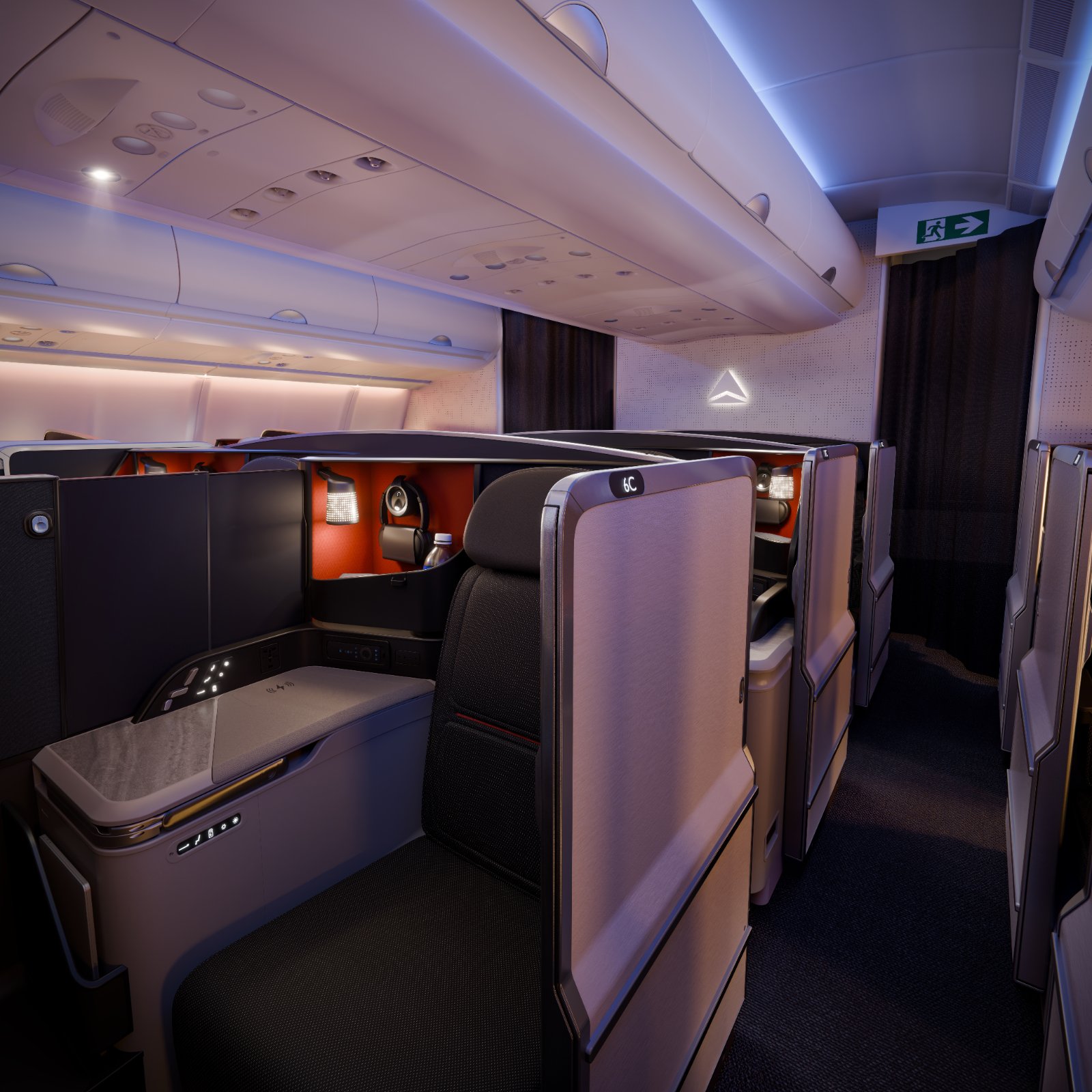 デルタ航空 A330-300のビジネスクラス
