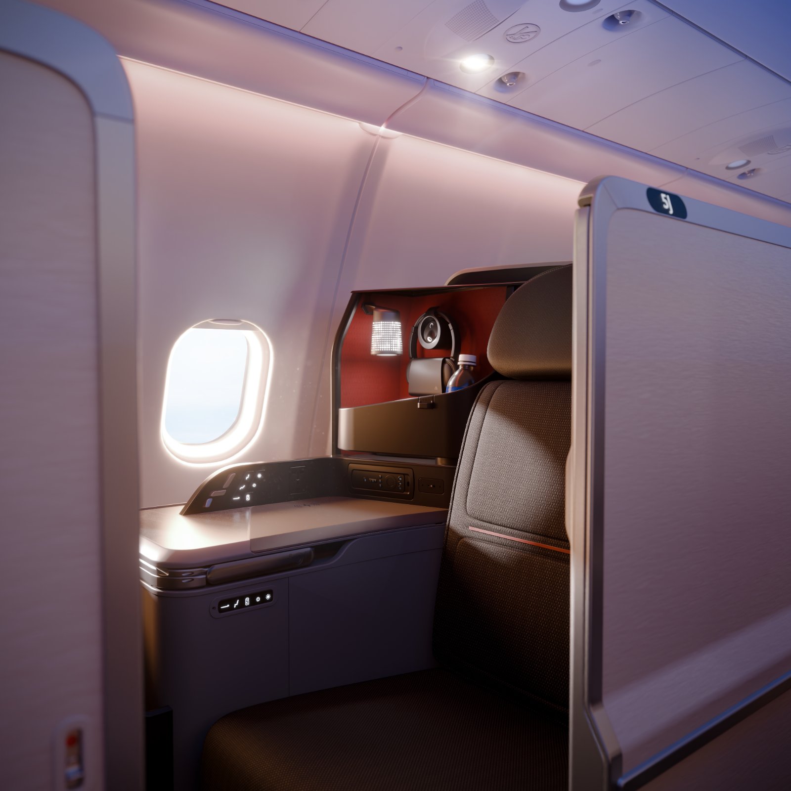デルタ航空 A330-300のビジネスクラス