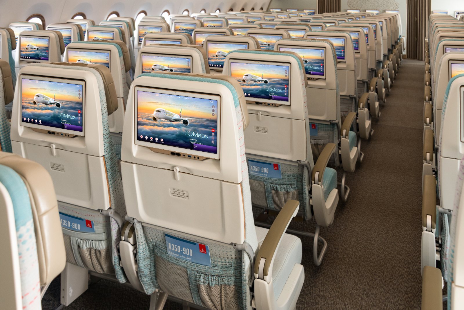エミレーツ航空 A350-900のエコノミークラス