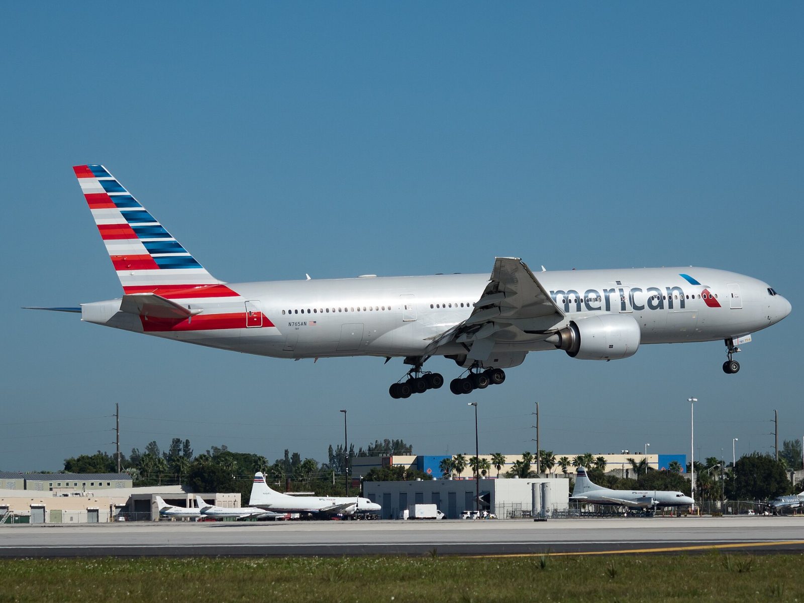 この機種（アメリカン航空の777-200ER）の外観