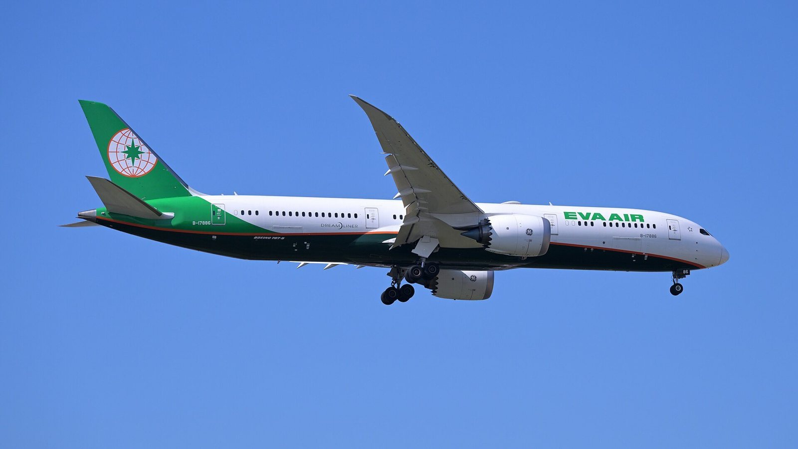 この機種（エバー航空の787-9）の外観