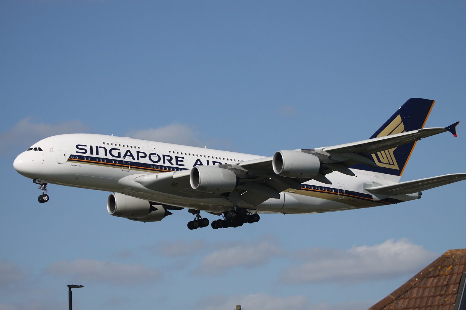 この機種（シンガポール航空のA380）の外観