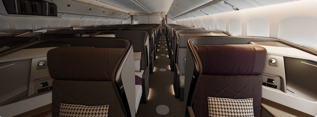 シンガポール航空 A350-900のビジネスクラス