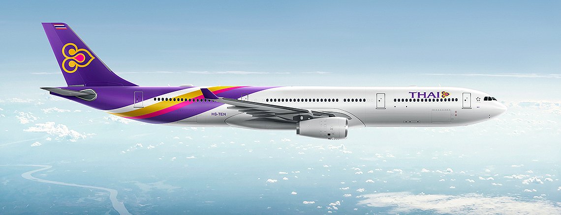 タイ国際航空のエアバスA330-300の外観