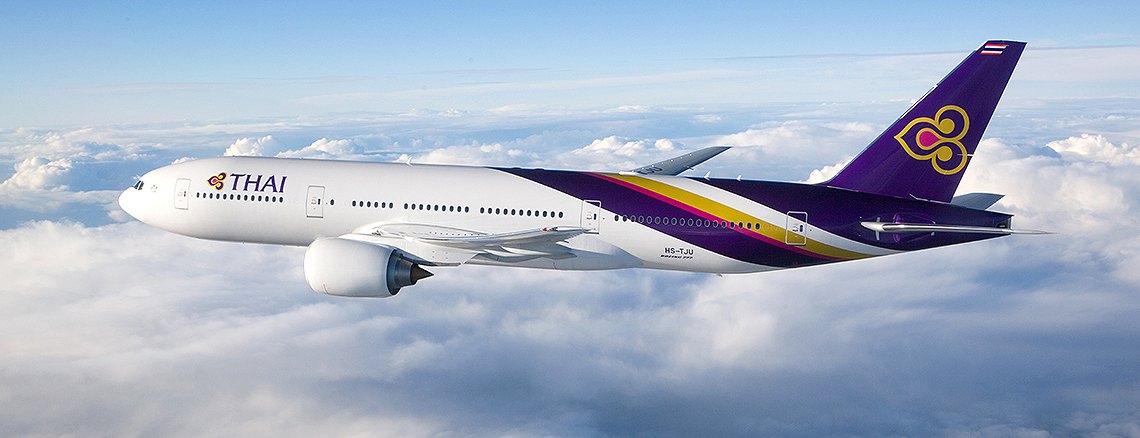 タイ国際航空のボーイング777-200ERの外観