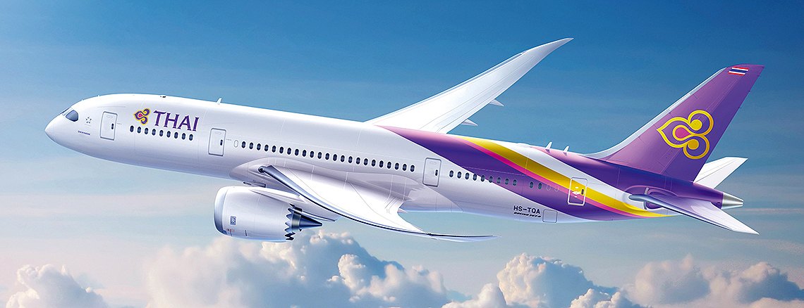 タイ国際航空のボーイング787-9の外観